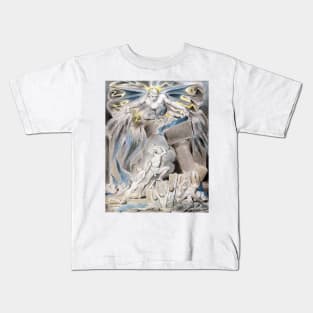 William Blake - Job's Sons and Daughters Overwhelmed by Satan, 1826 Kids T-Shirt